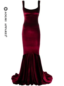 Haute Couture Fashion Ladies Sexy Stretch Sleeveless Sling 100% Silk Floor-Length Mermaid Summer Dress