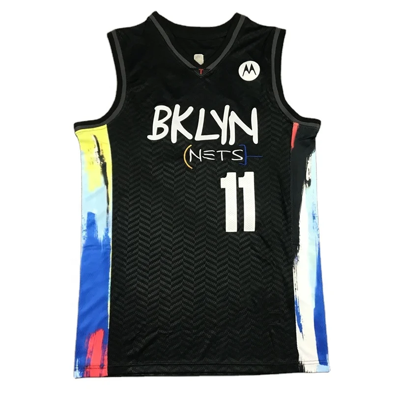 Wholesale New 2021 Net s No. 11 Kyrie Irving black embroidered basketball  jersey Uniseeds basketball jersey Sports fitness jersey From m.