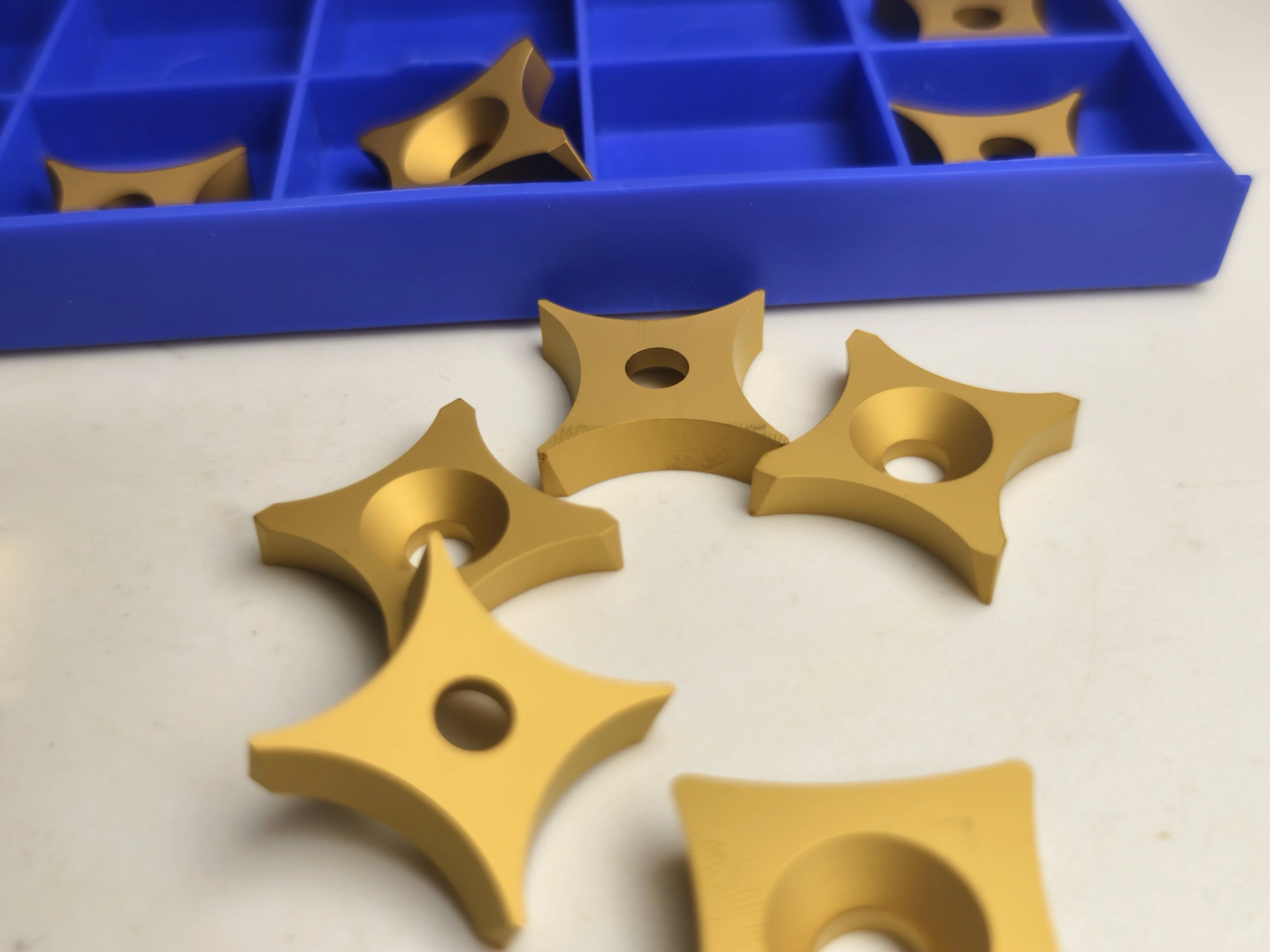 Carbide CNC Inserts Series Six Sided OD Scarfing Inserts for Pipe and Tubes