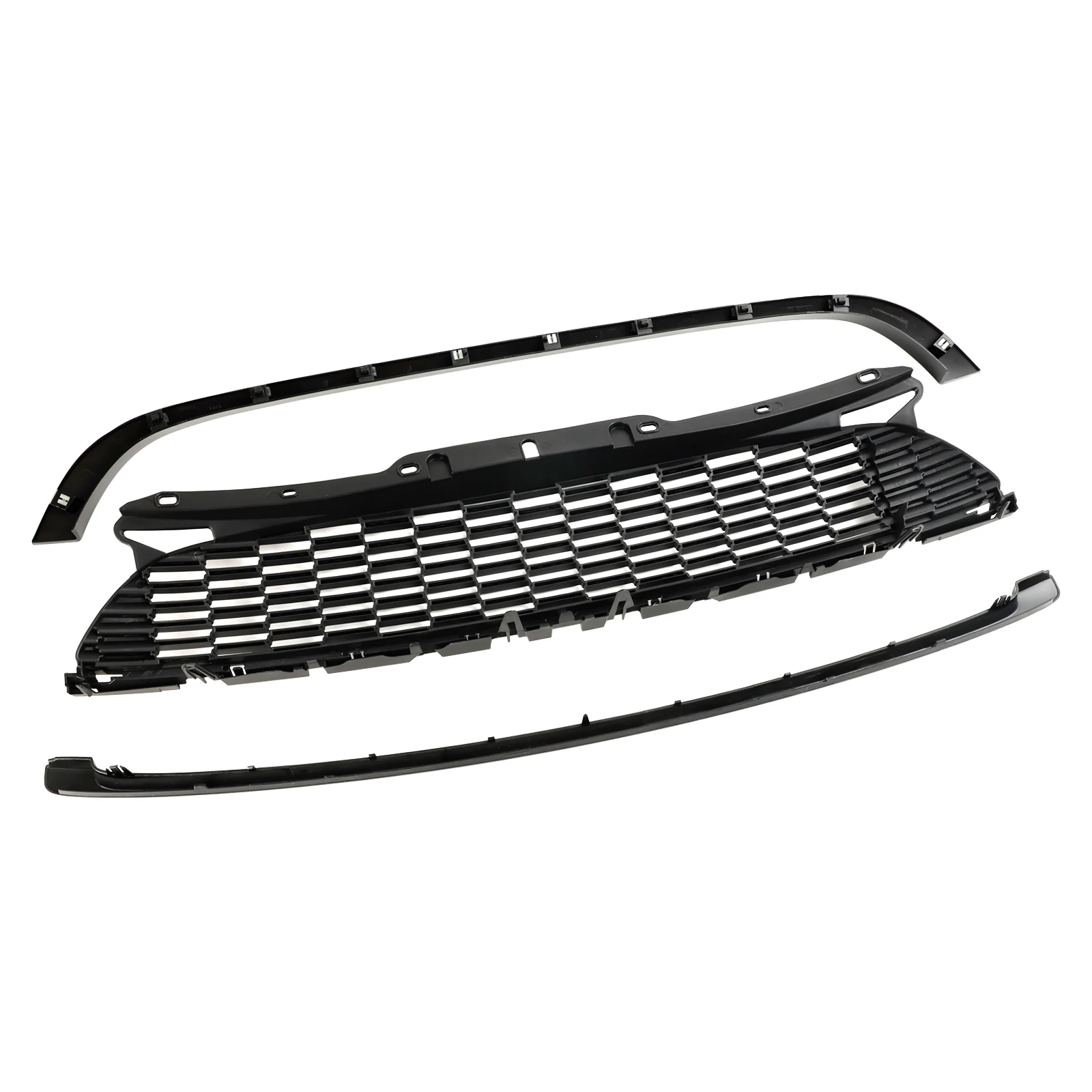 Frontstoßstangengrill im JCW-Stil für Mini Cooper S R55 R56 R57 R58 R59 (2007–2015) mit Rahmenleiste_voghion.com