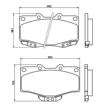 Auto Parts 04465-35190 J0446535040 D611-7298 Front Axle Pastilla Freno ...