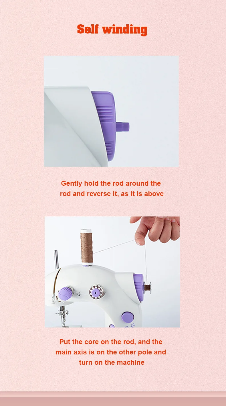 Mini Small Multi Function Electric Portable Sewing Machine Household Sewing Machine Handheld Garment Textile Machinery