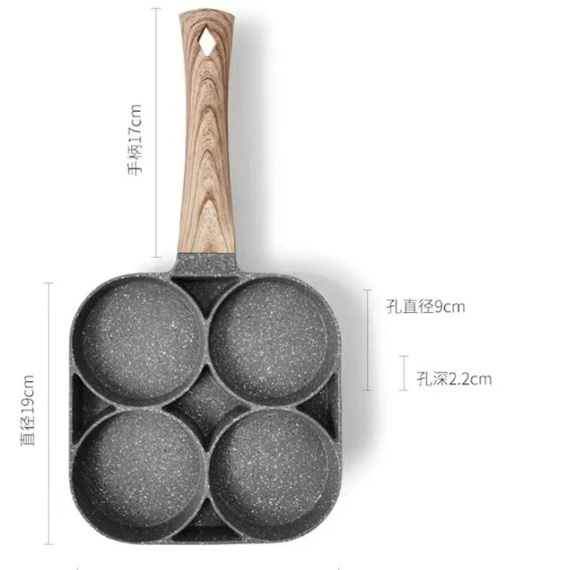 Antihaft Ei Pfannkuchen Steak Pfanne, 4/5/7 Loch Brattopf, Koch Ei Schinken Pfanne, Verdickte Omelett Pfanne, Kein Öl Rauch Frühstückszubereiter