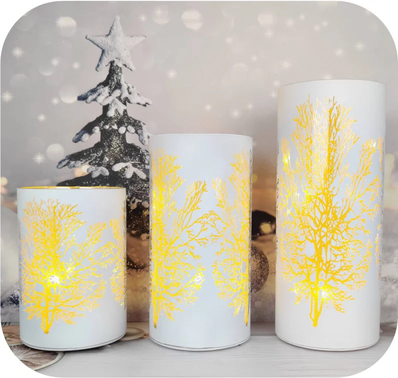 Guanmei home decoration 48 new designs glass candle holder clear glass vase with led lights details