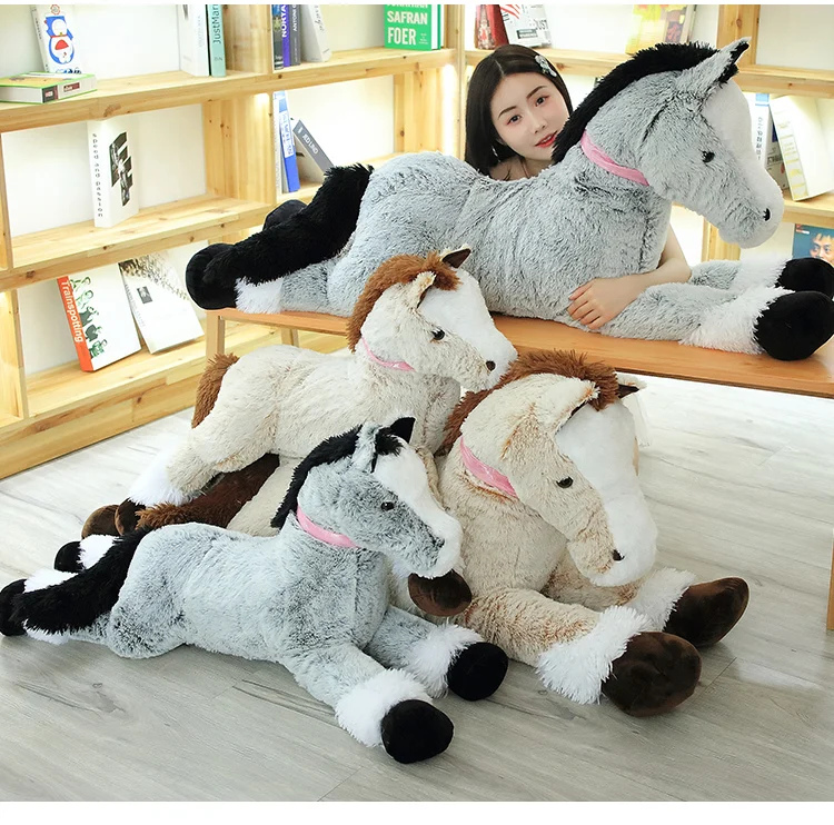 Soft Stuffed Animal Horse Plush Toy 90cm 120cm