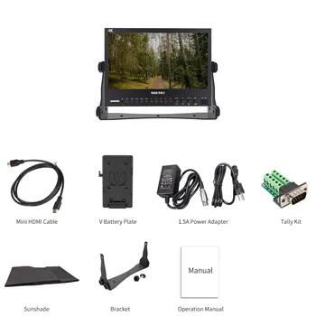 SEETEC P133-9HSD 13.3 Inch Aluminum Design IPS Pro Broadcast LCD Monitor with 3G-SDI   AV YPbPr Factory Direct Price product image