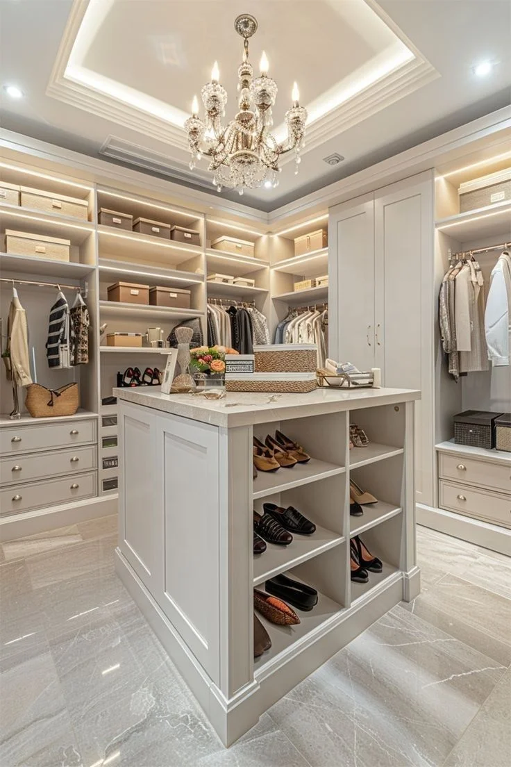 Luxury Villa Bedroom Organizer: Modern Wardrobe & Dressing Table Design ...