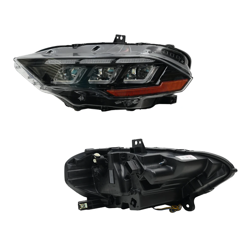Headlight Head Light LED 3 Lens Headlights Head Lamp for ford Mustang Headlamp Three Triple Eye 2018- 2020 Plug and Play