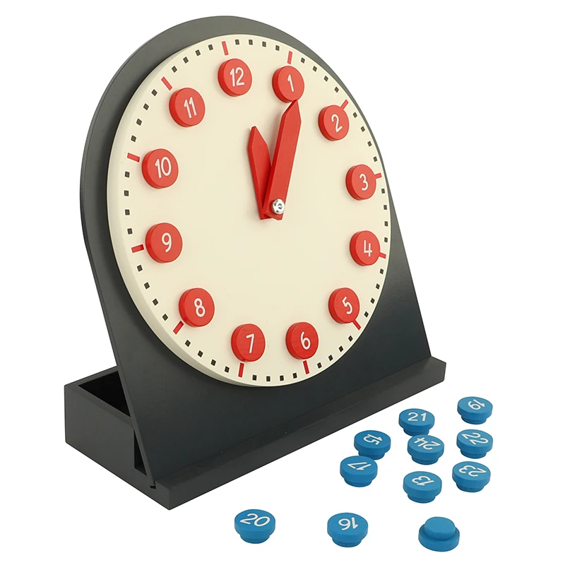 MA159 Montessori Clock with Moveable Hands for Nursery School  Mathematics Toy Montessori  Educational Toys