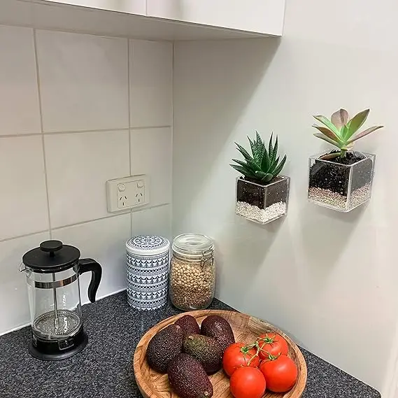 Window Suction Plant Pot -, Window Planter with Suction Cup for Succulent Cactus Flower Herbs Hanging Planter Box I