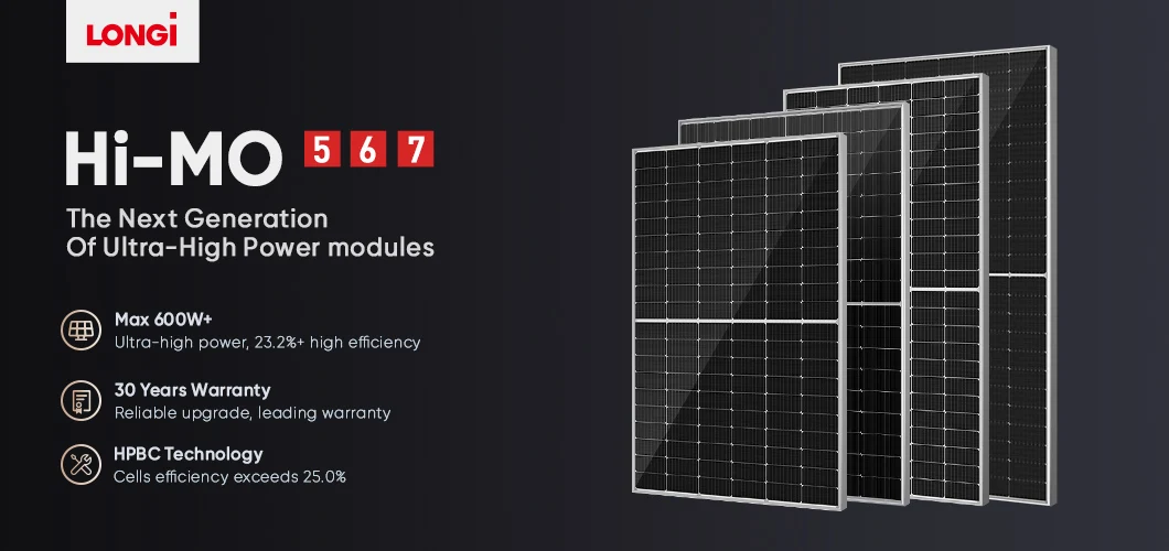 Longi Solar Panels Half Cells 535w 540w 545w 550w Himo6 Mono Bifacial ...
