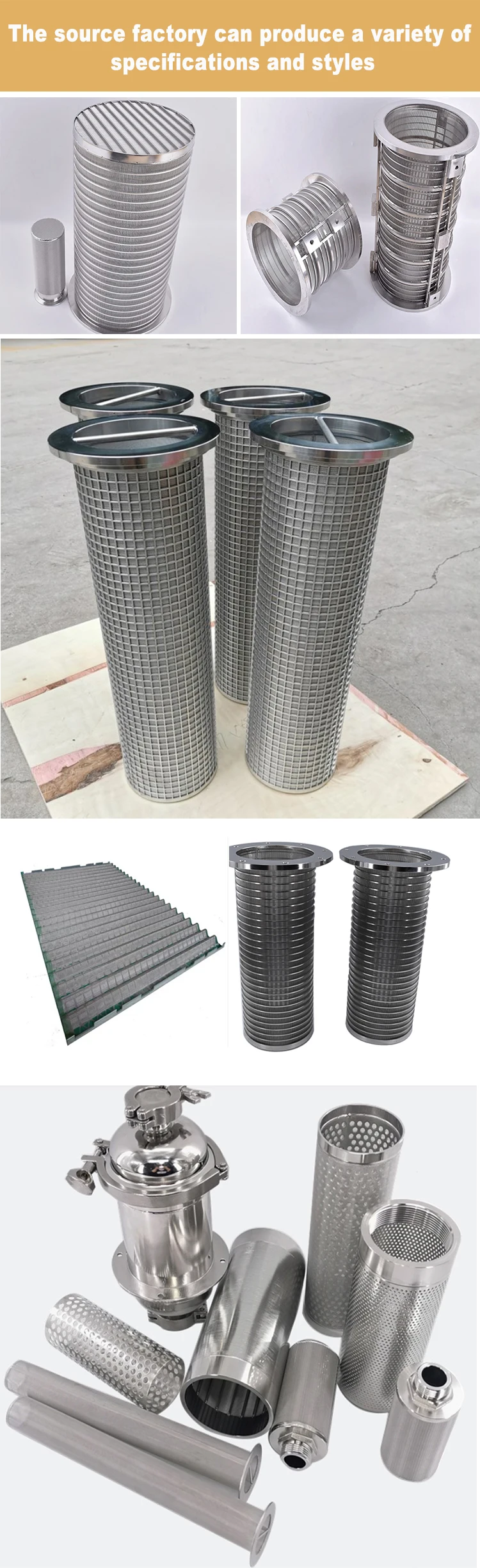 product-750-2450 0.5mm 0.7mm 1mm gap Welded Wedge Wire Screen/ Johnson Well Pipe Bar Screens Filter Sieve bend screen