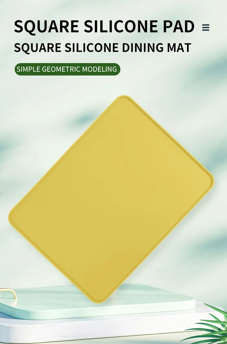 2023 New Product Silicone Rectangular Placemat Non Slip Thick Silicon Dish Drying Baking Mat For