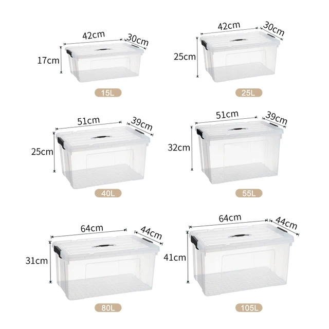 Storage box Transparent 25L / Ready Stock Malaysia Seller / Transparent  Storage Box / 25L / Storage box