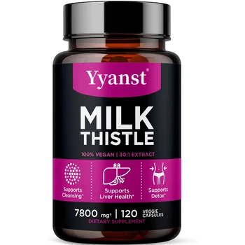 OEM/ODM Vegan Liver Cleanse Milk Thistle Extract Capsules Alcohol Metabolism Promote Detoxification Milk Thistle Capsules