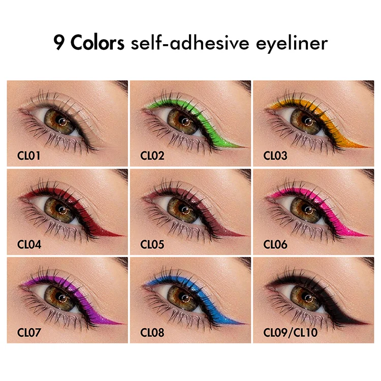 NO LOGO Vender Long Lasting Vegan Manufacturer Customized Your Brand Eye Liner Pen Eyeliner self-adhesive