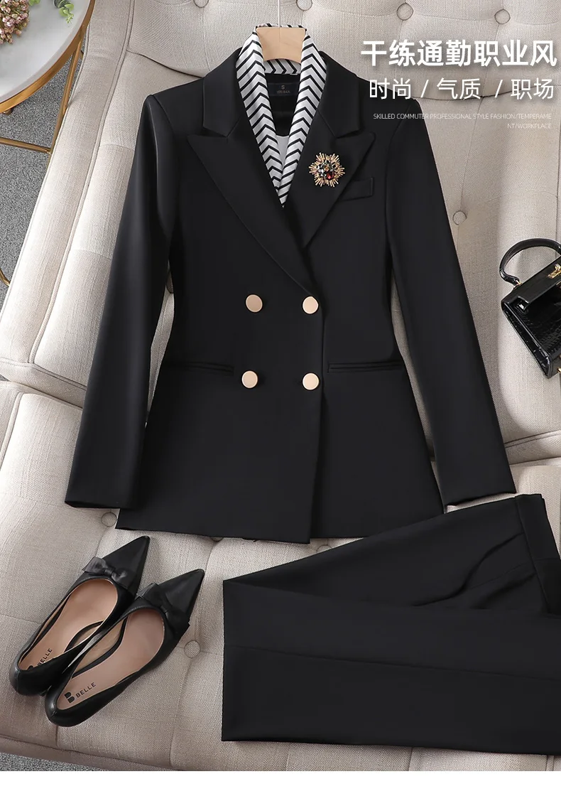Ladies Office Career Women Suits Formal Wear Women Two-piece Suit For ...
