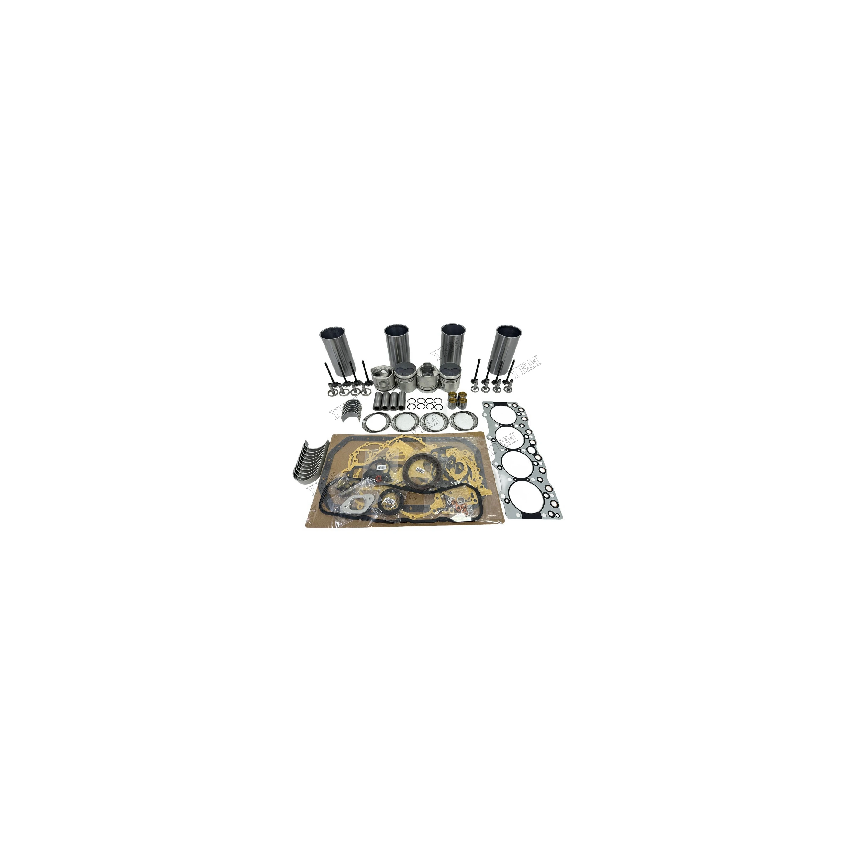 Replacement Engine Rebuilding Kit With Piston Rings Full Gasket Set Valves Kit Bearing Set Suitable for Isuzu 4BD2 Engine Parts