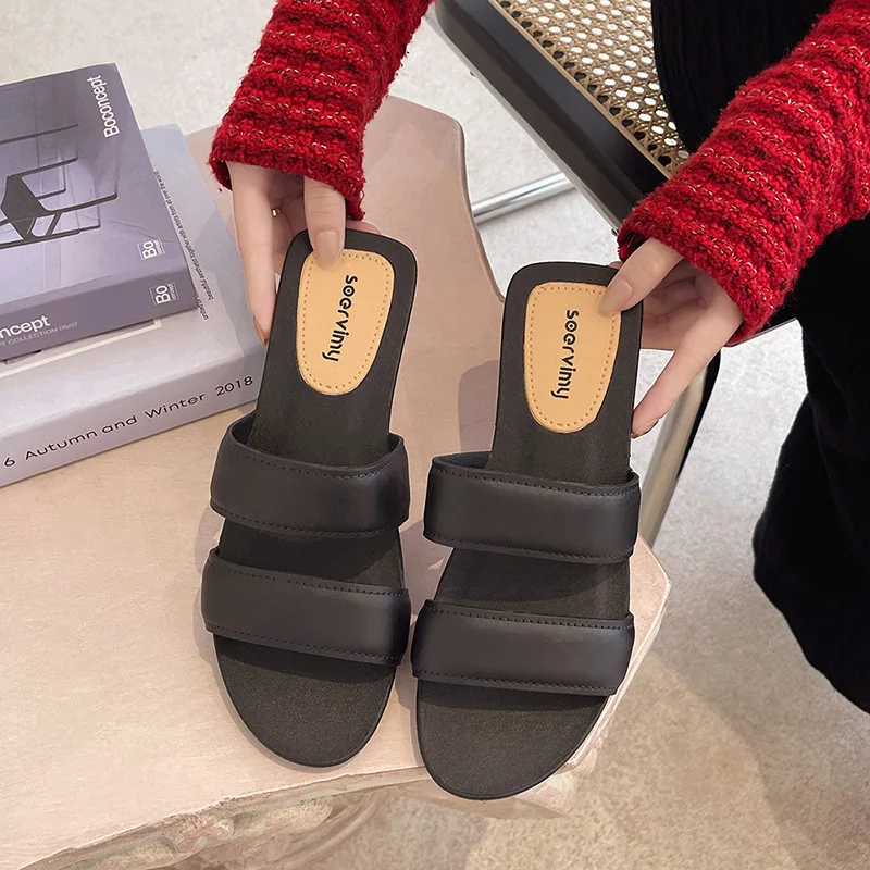 Sandalias planas para mujer y mujer, sandalias de verano a la moda