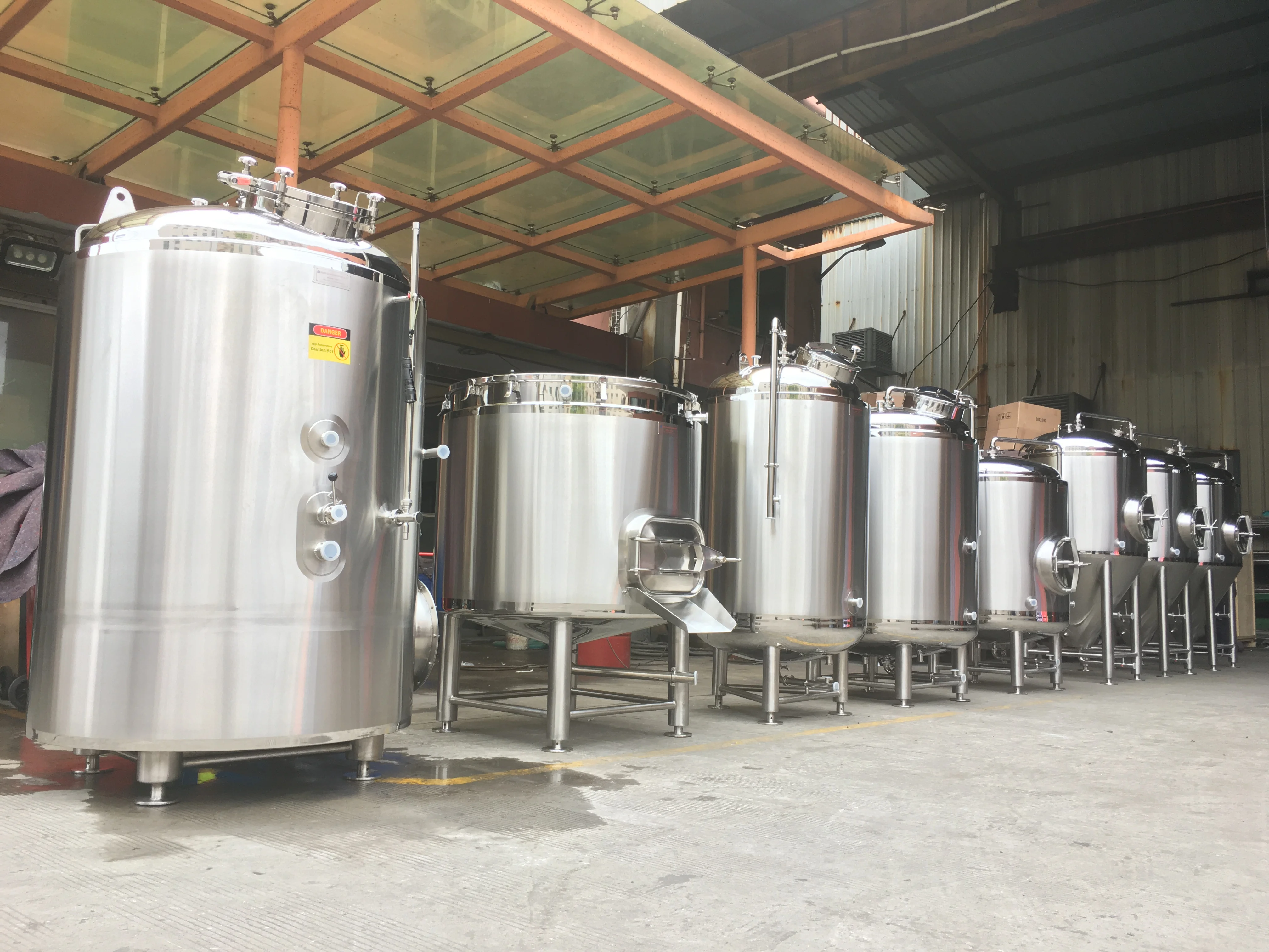 7BBL Nano Brewery Brew Kettle With Whirlpool Tank by Direct Fire with Jet burner