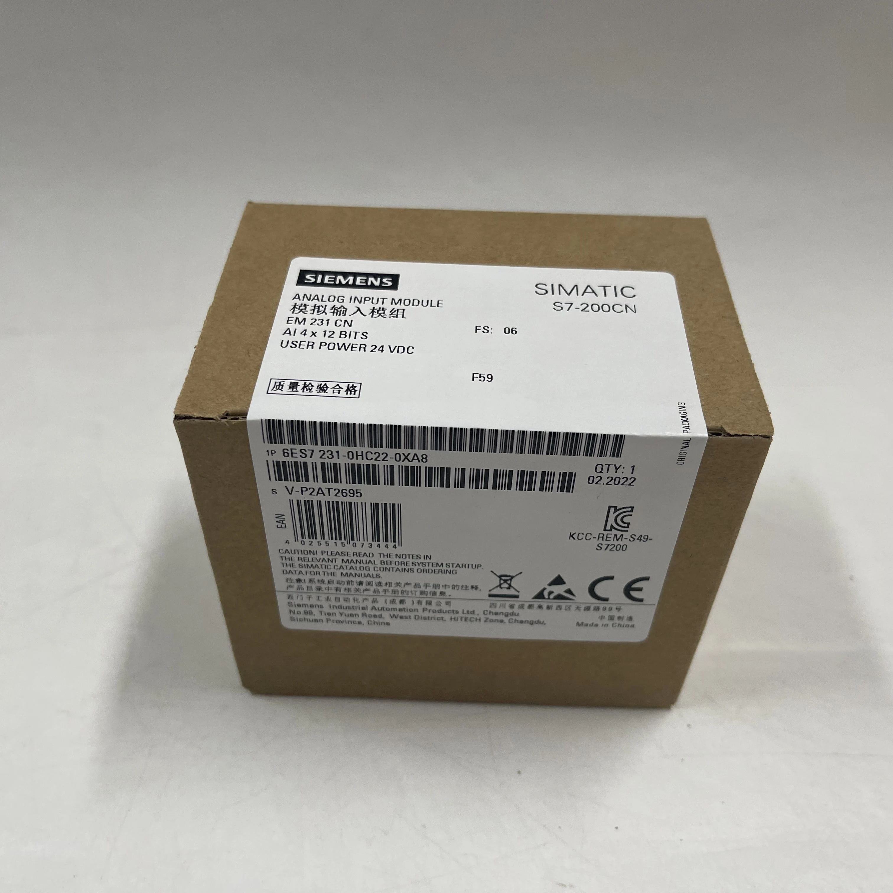SIEMENS Analog Input Module 6ES7231-0HC22-0XA8 SIEMENS Analog Input Module 6ES7231-0HC22-0XA8