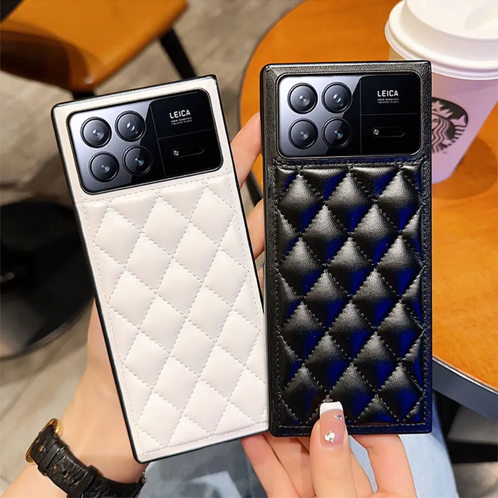 Laudtec Sjk729 Luxury Phone Case Diamond Lattice Screen Protection Skin Friendly Pure Colour Cover Simple For Xiaomi Mix Fold 4