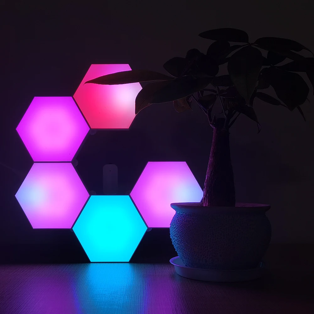 Shenzhen JEJA Mobile Phone App RGBIC Dream Color Hexagon Lights for Wall Wall Decoration Light Luces Led Con Sensor De Sonido