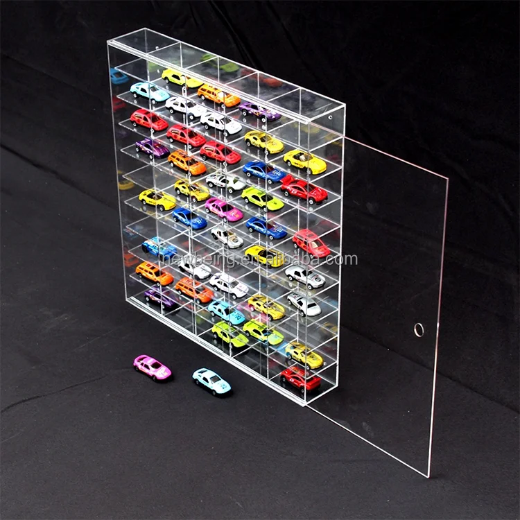 Acrylic Model Car Display Stand 1/64 Diecast Model Car Display Case For Store Retail