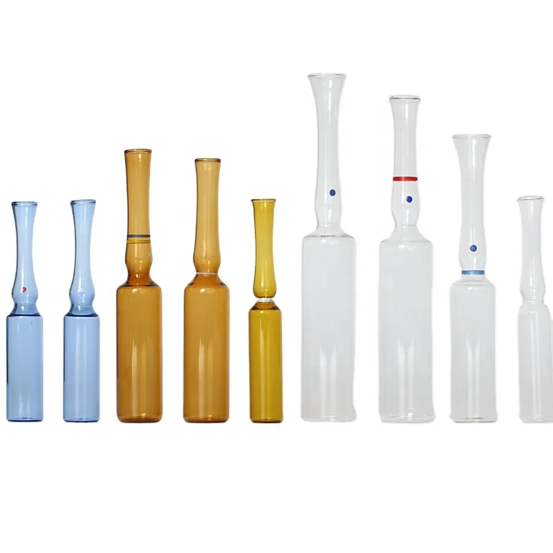 Ampoule Vial Bottles Medical Ampul Bottles Amber Clear Glass Serum Glass Products 1ml 2ml 3ml 5ml 10ml 20ml Round