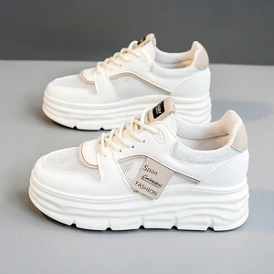 W3655 Women's Breathable Sports Shoes Thick Sole Heightening Running Shoes Casual Versatile for Summer Spring Fashion Trend