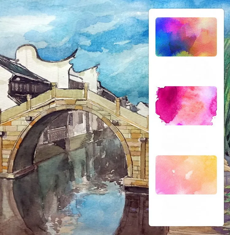 New Children's DIY Art Painting 24 Colors Solid Watercolor Set