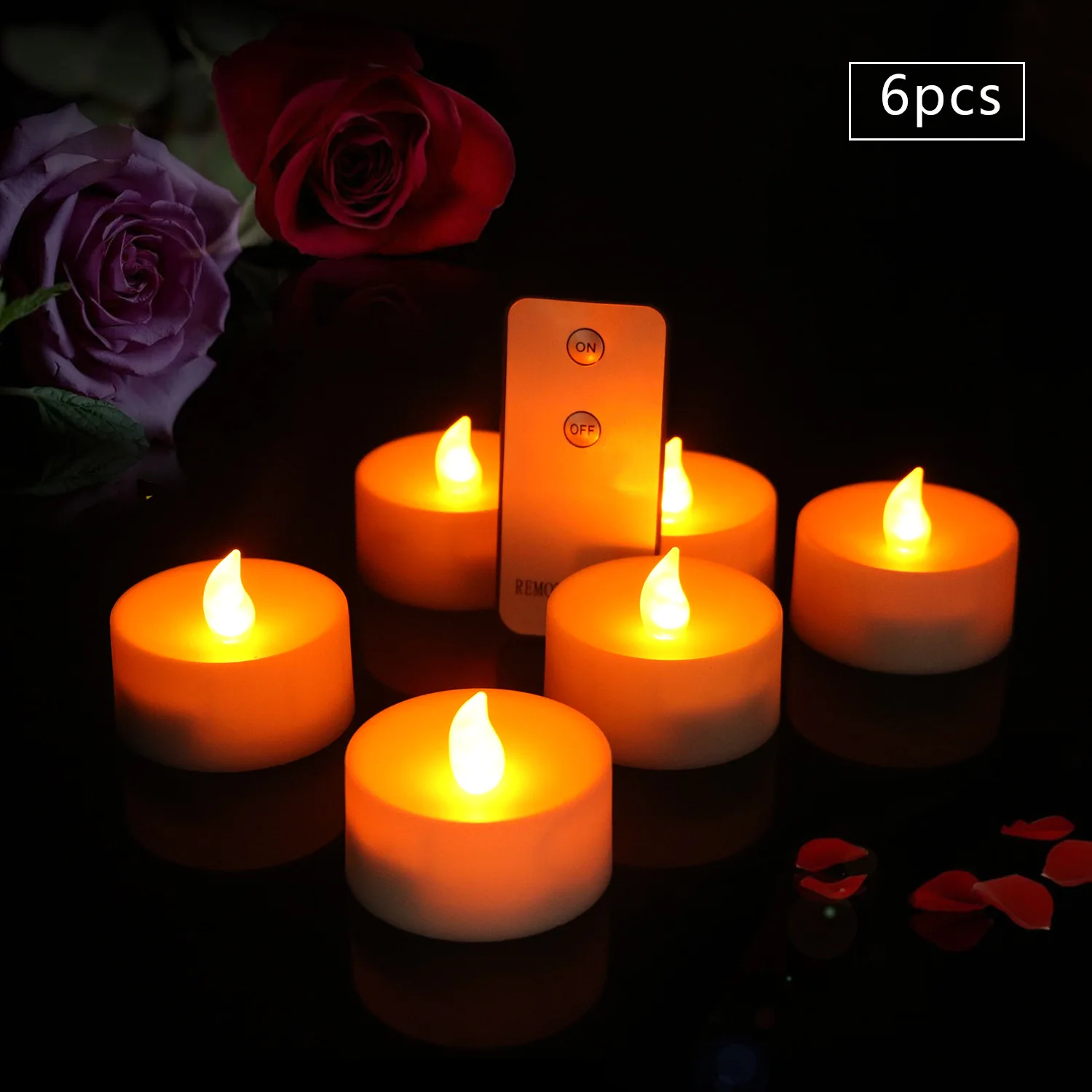 2.2'' Color Changing Realistic Flameless Flickering Electronic Led Aaa