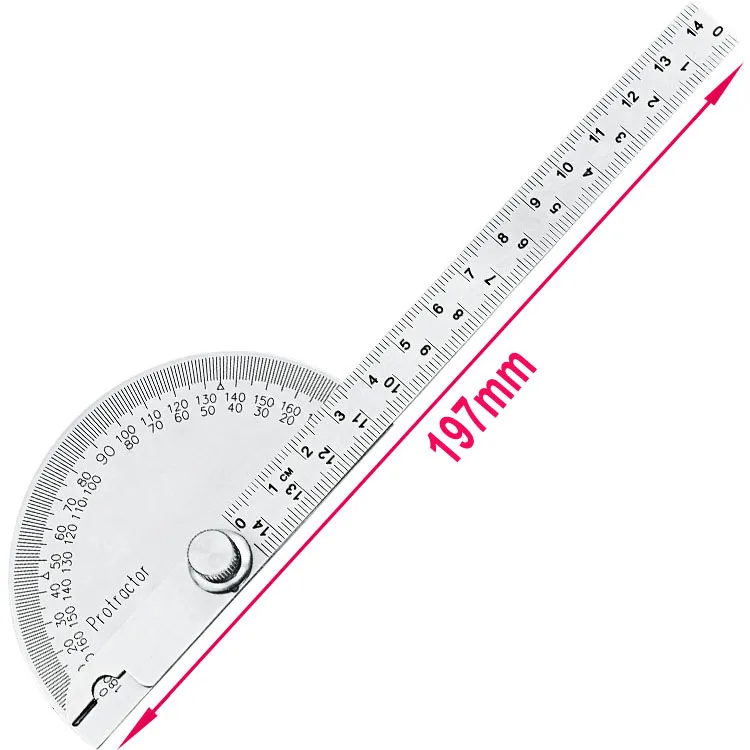 Angle Protractor 180 Degree Rotation Angle Ruler Angle Finder Ruler Measure  Tool 