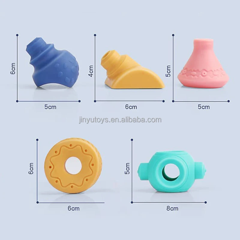 Montessori Baby Soft Silicone Stacking Blocks for Toddlers