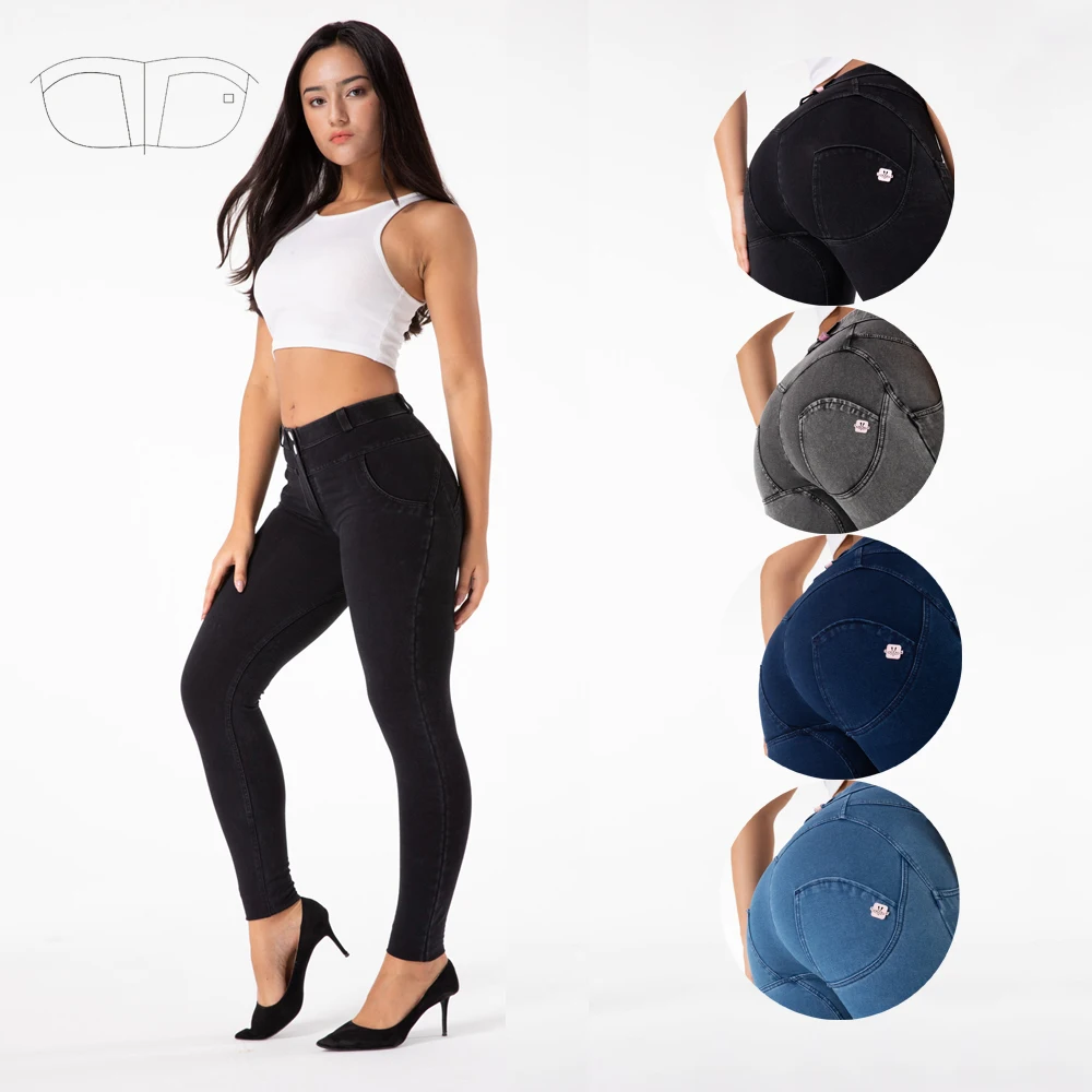 Buy Shascullfites Melody Black Women's Jeans High Waist Jeans Button Style  Jeans Streetwear Jeggings Bum Lift Pants Denim Trousers at affordable  prices — free shipping, real reviews with photos — Joom