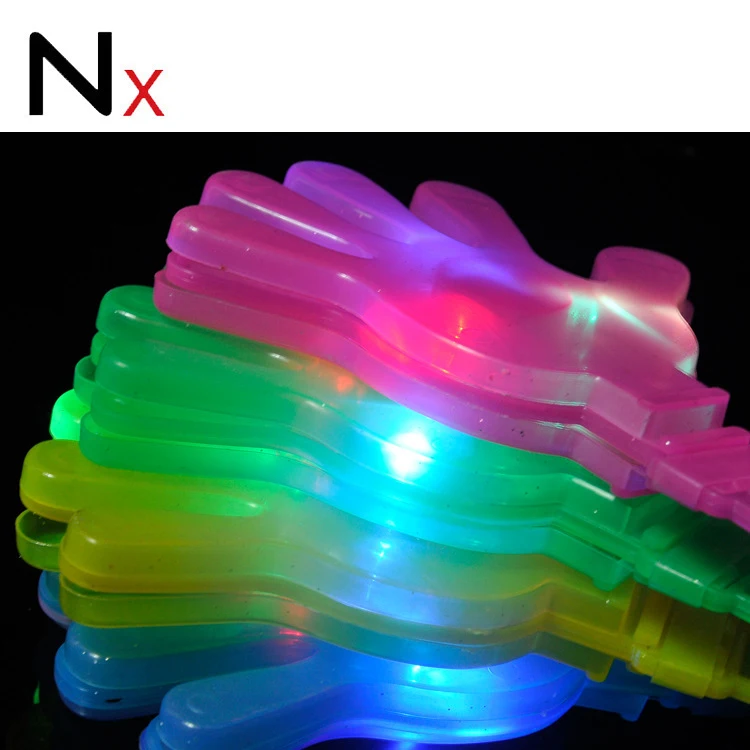 Многофункциональная Пластиковая ручная игрушка в форме ладони карамельного цвета с мигающим светодиодным светом