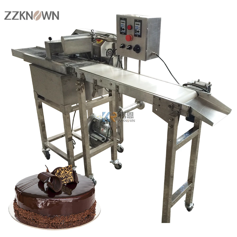 8 кг автоматическая машина для нанесения шоколадного покрытия печенья коммерческая с конвейером