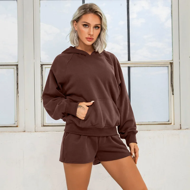 Chándal Deportivo De Invierno Para Mujer,Jersey De Gran Tamaño,Sudaderas  Térmicas,Conjunto De Pantalones Cortos - Buy Sudaderas Con Capucha Sudadera  Y Pantalones Cortos Conjunto,Oversize De Las Mujeres Jersey Térmico  Sudaderas Con Capucha Sudadera
