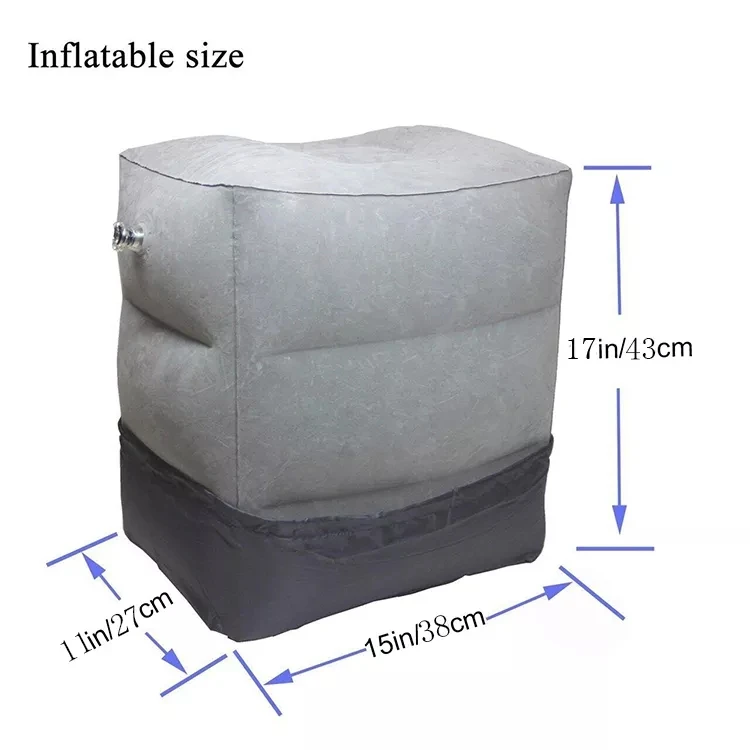 3 Layers Inflatable Travel Foot Rest Pillow Airplane Train Car Foot Rest  Cushion Like Storage Bag & Dust Cover Inflatable Pillow - AliExpress