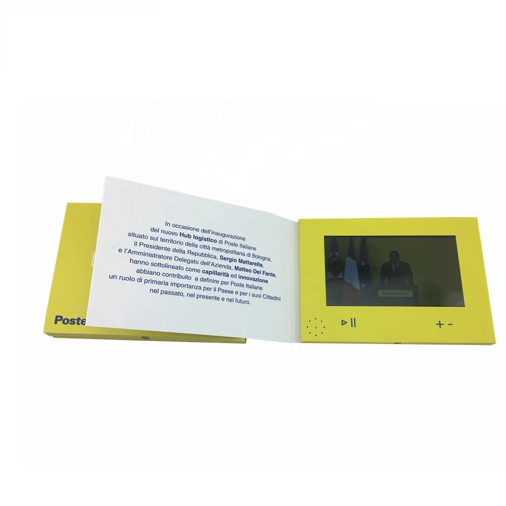 Media Player 7 Inch Lcd Screen Promotional Video Brochure Superior Quality Paper Mini Video Booklet Printing Gift Card Flower