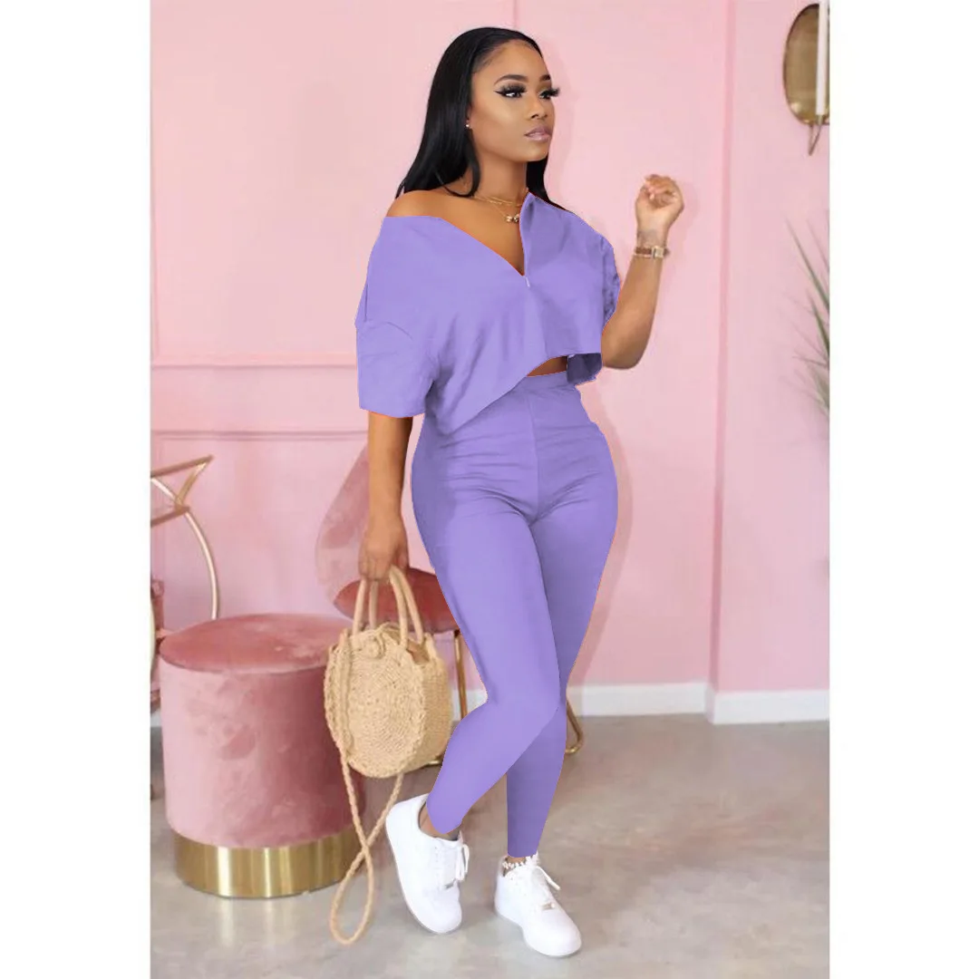 Two Piece Pants Set Women Clothing 