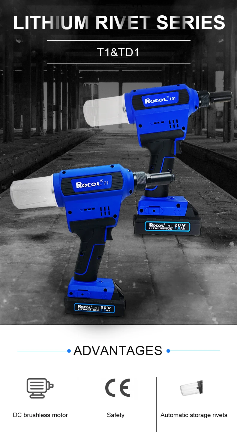 Explosion Proof Energy Working Stroke 27mm Saving Battery Blind Riveter