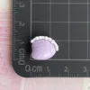 6 mini caracolas de peluche moradas