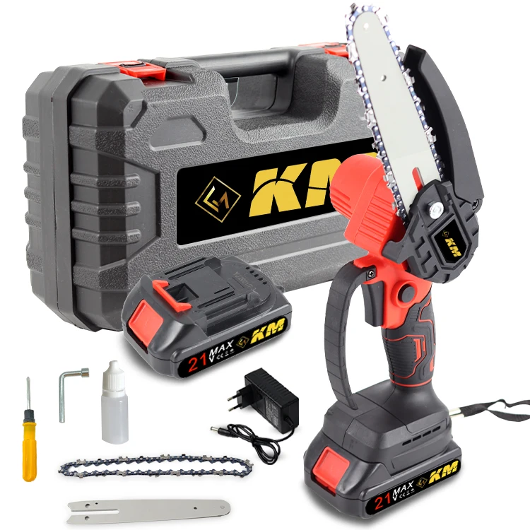 Km Handheld Cutting Machine Cordless Chain Saw 4/6inch Mini Electric