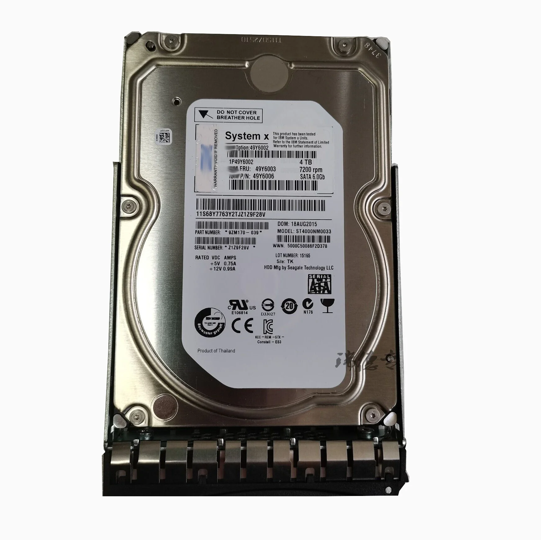 Высокое качество 03x4440 4 ТБ Sata 6 Гбит/с 3 5 дюймовый корпоративный жесткий диск с умным переносчиком
