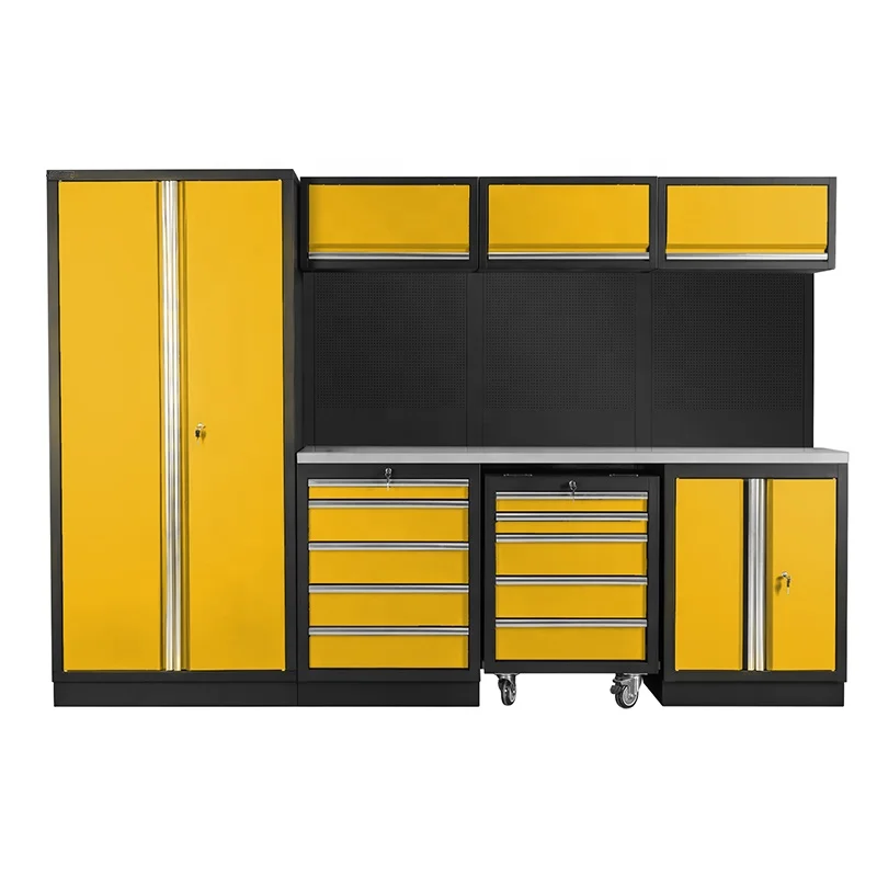 Cheap JZD Garage Tool Cabinet Metal Steel Workshop Workstation  Drawer Work Bench with Tools