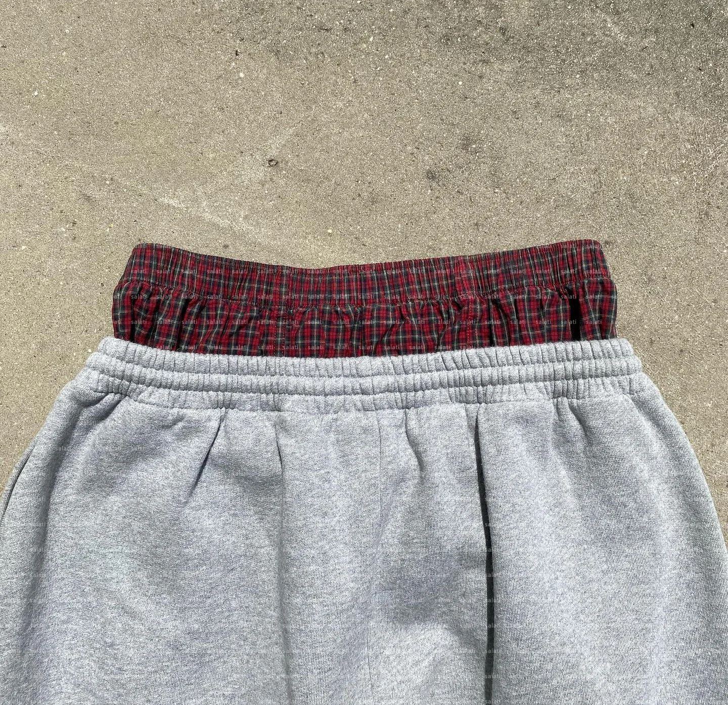 Custom Loose Trousers Blank Wide Leg Sweat Pants 100% Cotton French Terry Double Waist Straight Trackpants Flared Sweatpants Men gallery 4