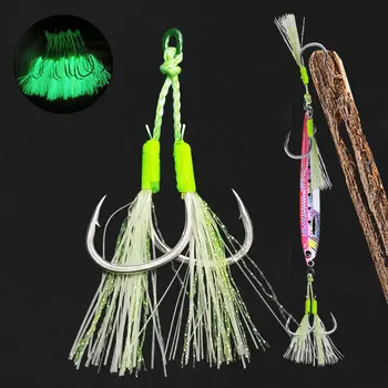 Luminous Steel Wire Double Hooks for Sea Fishing Boat Use Built-in Soft Design Lead Weighted – Soft Lure – view 2