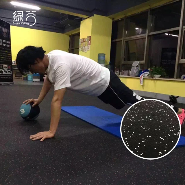 3-12mm Thick Indoor Gym Flooring Rolls  EPDM Rubber Flooring Mat for Fitness