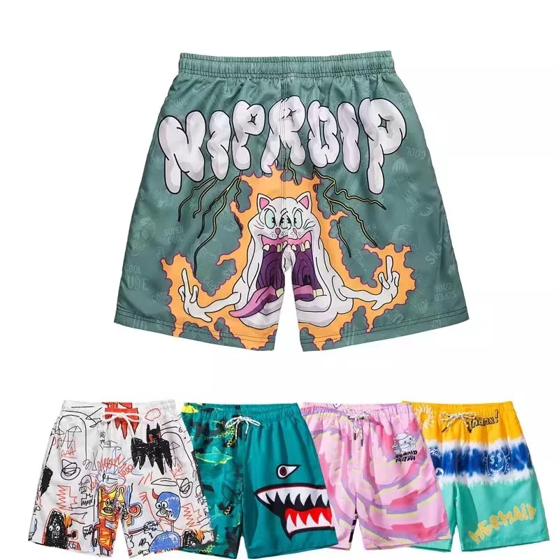 Custom Board Pour Hommes Shorts Drawstring Cartoon Screen Print Cotton Running Athletic Gym Basketball Jogger Short Shorts